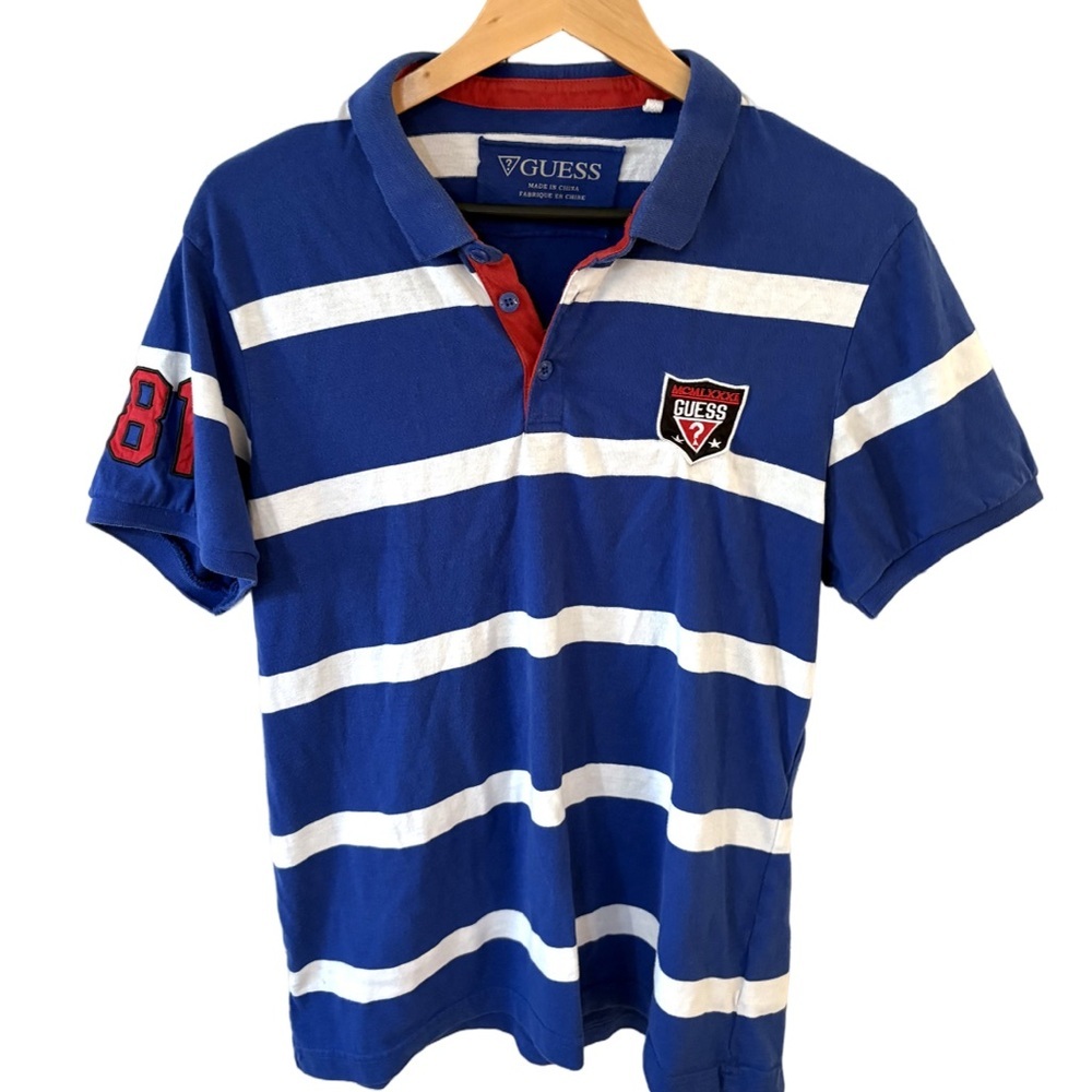 Y2K Guess Blue and Red Label polo